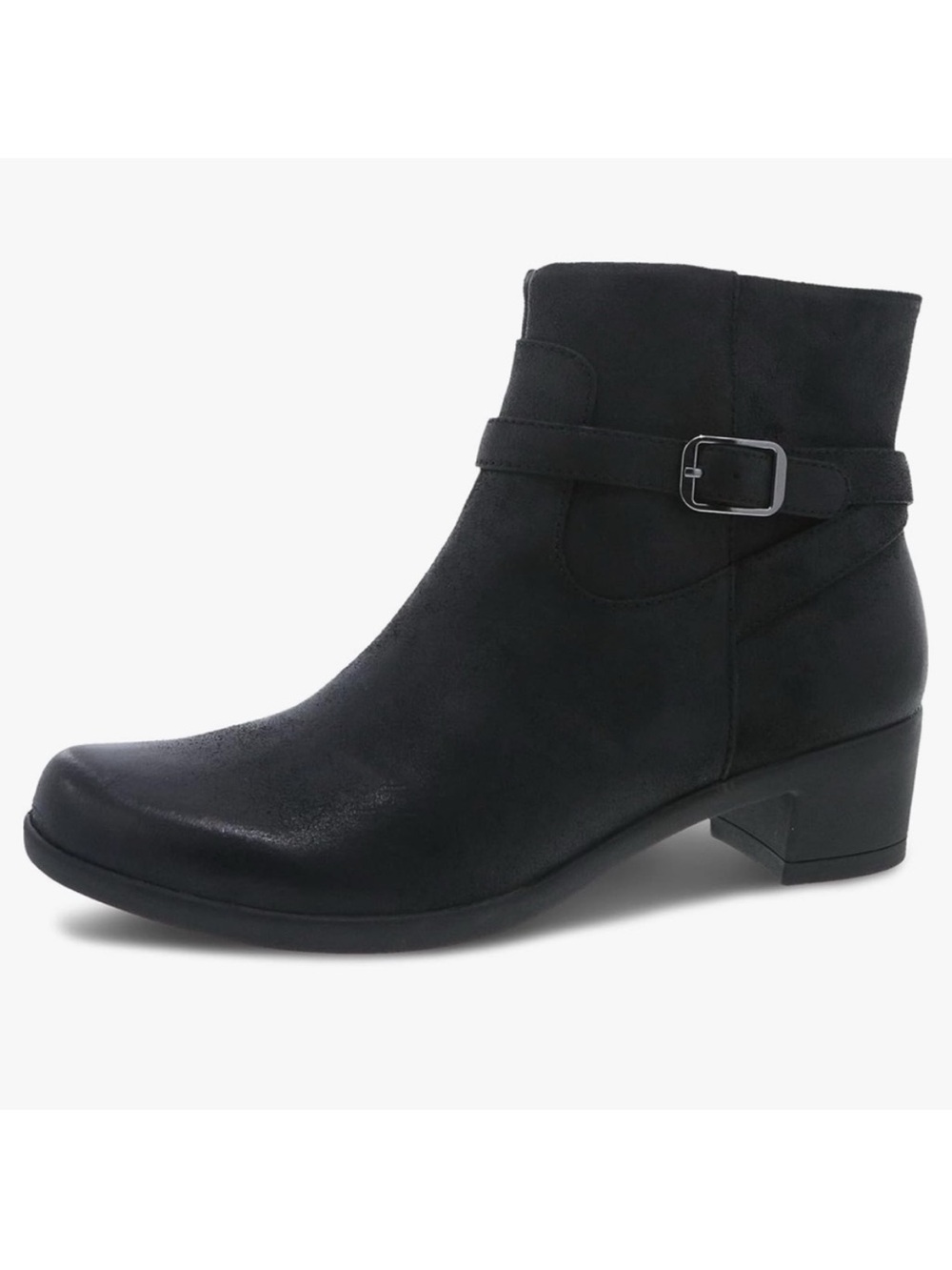 Dansko Cagney Buckle Leather Ankle Boots Booties Black Size EU 37